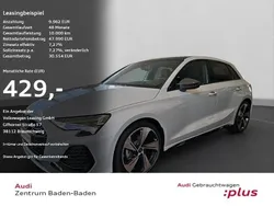 Gletscherweiss (weiss) Gebraucht 2024 Audi A3 Sportback S-Line Limousine | 49.880 €