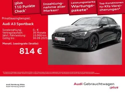 Mythosschwarz metallic Gebraucht 2025 Audi A3 Sportback e-tron S-Line Limousine | 54.998 € (Fairer Preis)