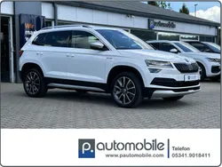 Weiss Gebraucht 2021 Skoda Karoq Scout 4x4 SUV | 26.980 € (Etwas zu teuer)