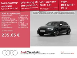 Mythosschwarz metallic Gebraucht 2023 Audi S3 Basis Limousine | 39.991 € (Fairer Preis)