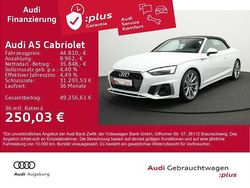 Gletscherweiß metallic/verdeck Gebraucht 2024 Audi A5 Cabriolet S-Line Cabrio | 43.810 € (Guter Preis)