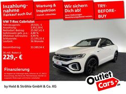 Pure white schwarz Gebraucht 2023 VW T-Roc Cabriolet R-line Cabrio | 29.920 € (Fairer Preis)