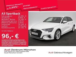 Weiß Gebraucht 2022 Audi A3 Sportback Advanced Kleinwagen | 26.259 € (Fairer Preis)