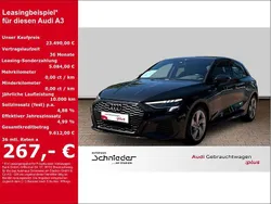 Schwarz Gebraucht 2022 Audi A3 Sportback S-Line Limousine | 23.490 € (Guter Preis)