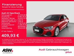 Progressivrot metallic Gebraucht 2024 Audi A3 S-Line Limousine | 33.930 € (Superpreis)
