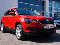 Velvet rot metallic Gebraucht 2021 Skoda Karoq Soleil SUV | 20.990 € (Fairer Preis)
