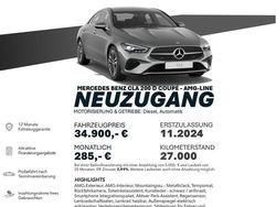 Grau Gebraucht 2024 Mercedes CLA200 AMG line Limousine | 34.900 € (Fairer Preis)