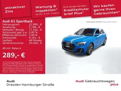 Turboblau Gebraucht 2020 Audi A1 S-Line Kleinwagen | 22.990 €