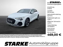 Gletscherweiß metallic Gebraucht 2025 Audi A3 Sportback S-Line Limousine | 38.890 € (Guter Preis)