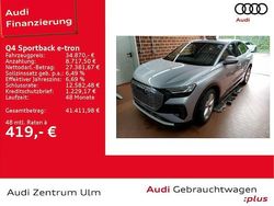 Florettsilber metallic Gebraucht 2022 Audi Q4 Sportback e-tron Ambiente SUV | 34.870 € (Fairer Preis)