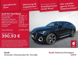 Schwarz Gebraucht 2022 Audi Q3 Sportback S-Line SUV | 39.490 € (Fairer Preis)