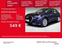 Navarrablau metallic Gebraucht 2025 Audi Q3 Sportback Basis SUV | 39.980 € (Guter Preis)