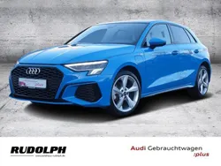 Turboblau Gebraucht 2023 Audi A3 Sportback e-tron S-Line Limousine | 31.290 € (Fairer Preis)