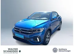 Ravennablau metallic Gebraucht 2024 VW T-Roc Cabriolet R-line Cabrio | 32.350 € (Guter Preis)