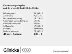 Schwarz Gebraucht 2023 Audi Q4 e-tron Comfort SUV | 30.980 € (Fairer Preis)
