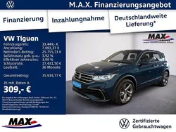 Nightshade blue metallic (metallic) Gebraucht 2021 VW Tiguan R-line SUV | 33.449 € (Fairer Preis)
