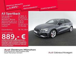 Daytonagrau perleffekt Gebraucht 2023 Audi A3 Sportback e-tron S-Line Limousine | 35.969 € (Teuer)