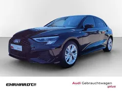Mythosschwarz metallic Gebraucht 2024 Audi A3 Sportback S-Line Limousine | 34.990 € (Guter Preis)