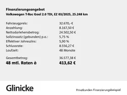 Deep black perleffekt Gebraucht 2025 VW T-Roc Goal SUV | 32.670 € (Fairer Preis)