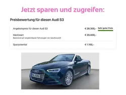 Brillantschwarz Gebraucht 2019 Audi S3 Cabriolet Comfort Cabrio | 28.300 € (Fairer Preis)