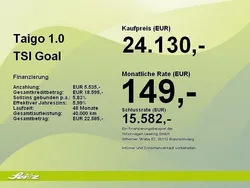 Weiß Gebraucht 2025 VW Taigo Goal SUV | 23.930 € (Fairer Preis)