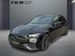 Obsidianschwarz metallic Gebraucht 2024 Mercedes C220 AMG line Kombi | 42.890 € (Teuer)