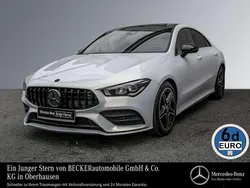 Diamantweiß bright Gebraucht 2021 Mercedes CLA200 AMG line Coupé | 33.750 € (Fairer Preis)