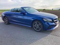 Blau Gebraucht 2022 Mercedes C200 AMG line Cabrio | 38.650 € (Fairer Preis)