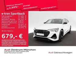 Gletscherweiß metallic Gebraucht 2023 Audi e-tron Sportback S-Line SUV | 56.926 €