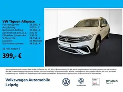 Pure white Gebraucht 2023 VW Tiguan Allspace Elegance SUV | 38.380 € (Fairer Preis)