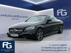 Obsidianschwarz metalliclack Gebraucht 2021 Mercedes C220 AMG line Cabrio | 36.460 € (Fairer Preis)