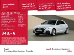Gletscherweiß metallic/mythosschwarz metallic Gebraucht 2024 Audi A1 Sportback Advanced Plus Kleinwagen | 26.990 € (Fairer Preis)