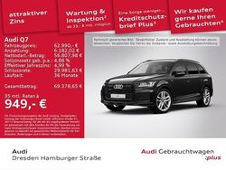 Schwarz Gebraucht 2021 Audi Q7 S-Line SUV | 62.990 € (Teuer)