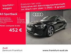 Schwarz (mythosschwarz metallic) Gebraucht 2025 Audi A3 Sportback S-Line Limousine | 37.671 € (Superpreis)