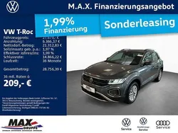Indiumgrau metallic (metallic) Gebraucht 2024 VW T-Roc Life SUV | 27.679 € (Guter Preis)