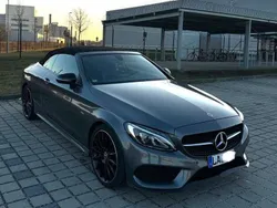 Grau Gebraucht 2018 Mercedes C220 AMG line Cabrio | 33.450 € (Etwas zu teuer)