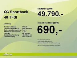 Mythosschwarz metallic Gebraucht 2025 Audi Q3 Sportback S-Line SUV | 49.790 € (Etwas zu teuer)