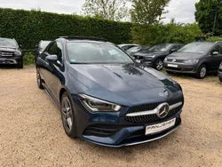 Denimblau metalliclack Gebraucht 2021 Mercedes CLA200 AMG line Limousine | 30.999 € (Fairer Preis)