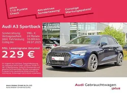Navarrablau metallic Gebraucht 2024 Audi A3 Sportback S-Line Kombi | 37.930 € (Fairer Preis)