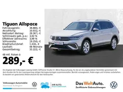 Pure white Gebraucht 2022 VW Tiguan Allspace Life SUV | 38.880 € (Teuer)