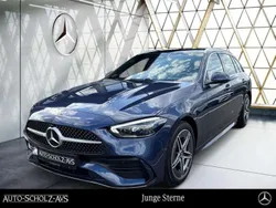 Metalliclack sodalithblau Gebraucht 2024 Mercedes C300e AMG Kombi | 42.488 € (Superpreis)