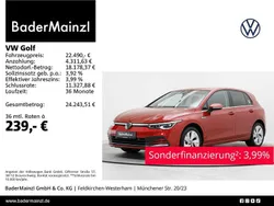 Kings red metallic Gebraucht 2022 VW Golf VIII Style Limousine | 22.490 € (Fairer Preis)