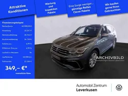 Schwarz / platinum grey (metallic) Gebraucht 2022 VW Tiguan Allspace R-line SUV | 40.988 € (Etwas zu teuer)