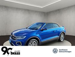 Ravennablau metallic/schwarz Gebraucht 2024 VW T-Roc Cabriolet Style Cabrio | 32.400 € (Fairer Preis)
