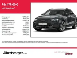 Grau Gebraucht 2024 Audi A3 Sportback S-Line Limousine | 45.980 €