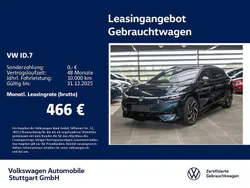 Aquamarinblau metallic/schwarz Gebraucht 2024 VW ID.7 Pro Limousine | 49.530 € (Etwas zu teuer)