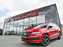 Velvet rot metallic Gebraucht 2019 Skoda Karoq SportLine SUV | 31.890 € (Teuer)