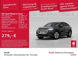 0e mythosschwarz metallic Gebraucht 2022 Audi Q4 e-tron SUV | 25.890 € (Etwas zu teuer)