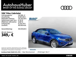 Ravennablau schwarz Gebraucht 2024 VW T-Roc Cabriolet Style Cabrio | 26.390 € (Superpreis)