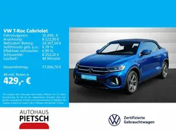 Blau Gebraucht 2024 VW T-Roc Cabriolet R-line Cabrio | 32.490 € (Guter Preis)